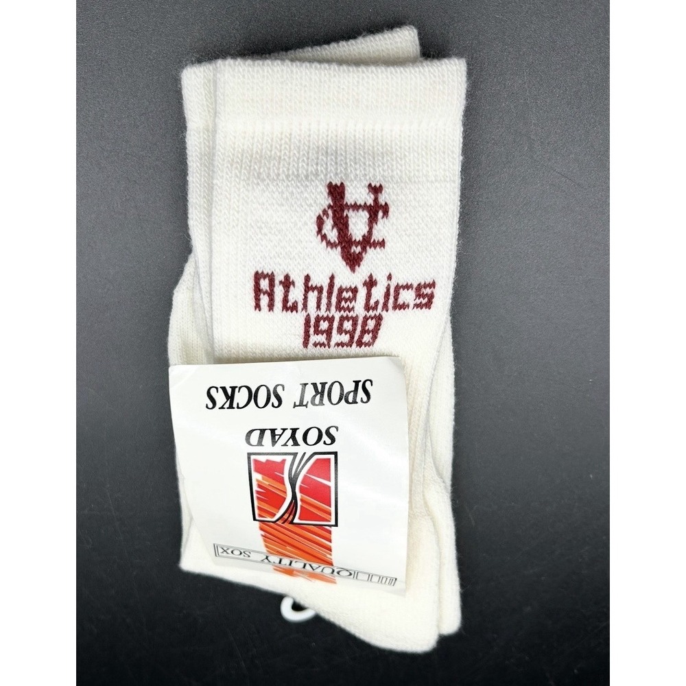 Vintage Vassar College Mens Crew Socks 1998 Athletics 90s New York Collegiate